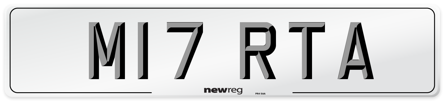 M17 RTA Number Plate from New Reg